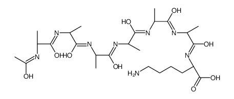 (2S)-2-[[(2S)-2-[[(2S)-2-[[(2S)-2-[[(2S)-2-[[(2S)-2-[[(2S)-2-acetamidopropanoyl]amino]propanoyl]amino]propanoyl]amino]propanoyl]amino]propanoyl]amino]propanoyl]amino]-6-aminohexanoic acid Structure