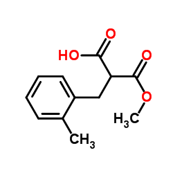 Propanedioic acid, [(2-methylphenyl)methyl]-, monomethyl ester (9CI) Structure