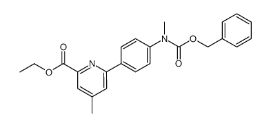 ethyl 6-(4-(((benzyloxy)carbonyl)(methyl)amino)phenyl)-4-methylpicolinate结构式