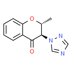 4H-1-Benzopyran-4-one,2,3-dihydro-2-methyl-3-(1H-1,2,4-triazol-1-yl)-,(2R,3R)-rel-(9CI) Structure