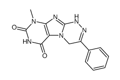 9-methyl-3-phenyl-1,4-dihydro-[1,2,4]triazino[3,4-f]purine-6,8(7H,9H)-dione structure