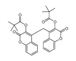 [4-[[3-(2,2-dimethylpropanoyloxy)-2-oxo-chromen-4-yl]methyl]-2-oxo-chr omen-3-yl] 2,2-dimethylpropanoate结构式