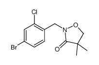 2-[(4-bromo-2-chlorophenyl)methyl]-4,4-dimethyl-1,2-oxazolidin-3-one结构式
