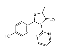 2-(4-hydroxyphenyl)-5-methyl-3-pyrimidin-2-yl-1,3-thiazolidin-4-one结构式