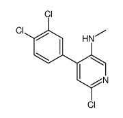 6-chloro-4-(3,4-dichlorophenyl)-N-methylpyridin-3-amine结构式