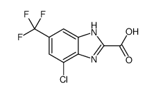 4-chloro-6-(trifluoromethyl)-1H-benzimidazole-2-carboxylic acid Structure