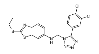 6-BENZOTHIAZOLAMINE, N-((5-(3,4-DICHLOROPHENYL)-1H-TETRAZOL-1-YL)METHY L)-2-(ETHY Structure