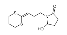 1-(3-(1,3-dithian-2-ylidene)propyl)-5-hydroxypyrrolidin-2-one Structure