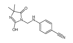4-[(4,4-dimethyl-2,5-dioxoimidazolidin-1-yl)methylamino]benzonitrile结构式