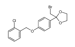 2-(bromomethyl)-2-[4-[(2-chlorophenyl)methoxy]phenyl]-1,3-dioxolane结构式