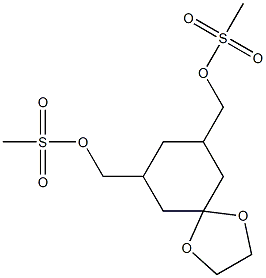 7,9-bis(methylsulfonyloxymethyl)-1,4-dioxaspiro[4.5]decane Structure