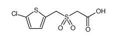 Acetic acid, 2-[[(5-chloro-2-thienyl)methyl]sulfonyl] Structure