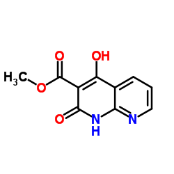 Methyl 4-hydroxy-2-oxo-1,2-dihydro-1,8-naphthyridine-3-carboxylate结构式