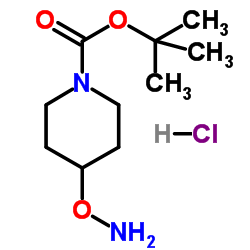 2-Methyl-2-propanyl 4-(aminooxy)-1-piperidinecarboxylate hydrochl oride (1:1) structure