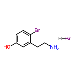 3-(2-Aminoethyl)-4-bromophenol hydrobromide (1:1)结构式