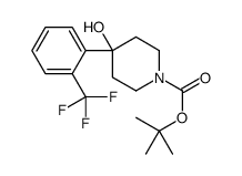 1-BOC-4-[2-(TRIFLUOROMETHYL)PHENYL]-4-HYDROXYPIPERIDINE结构式