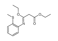 ethyl (Z)-3-ethoxy-3-((2-(methylthio)phenyl)imino)propanoate结构式
