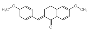1(2H)-Naphthalenone,3,4-dihydro-6-methoxy-2-[(4-methoxyphenyl)methylene]- Structure