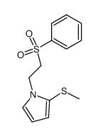 2-(methylthio)-1-(2-(phenylsulfonyl)ethyl)-1H-pyrrole结构式