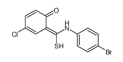 6-[(4-bromoanilino)-sulfanylmethylidene]-4-chlorocyclohexa-2,4-dien-1-one Structure