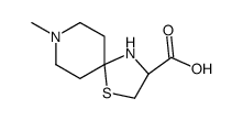 (3R)-8-methyl-1-thia-4,8-diazaspiro[4.5]decane-3-carboxylic acid结构式