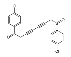 1-chloro-4-[6-(4-chlorophenyl)sulfinylhexa-2,4-diynylsulfinyl]benzene结构式
