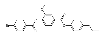 4-(4-Bromo-benzoyloxy)-3-methoxy-benzoic acid 4-propyl-phenyl ester Structure