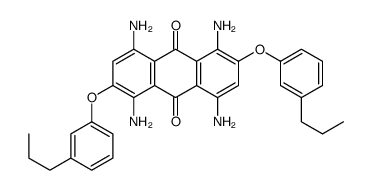 1,4,5,8-tetraamino-2,6-bis(3-propylphenoxy)anthracene-9,10-dione结构式