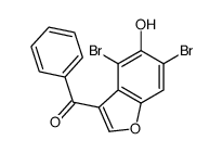 (4,6-dibromo-5-hydroxy-1-benzofuran-3-yl)-phenylmethanone Structure