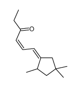 6-(2,4,4-trimethylcyclopentylidene)hex-4-en-3-one结构式