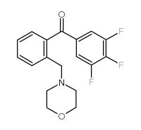 2-MORPHOLINOMETHYL-3',4',5'-TRIFLUOROBENZOPHENONE结构式