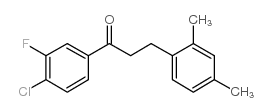 4'-CHLORO-3-(2,4-DIMETHYLPHENYL)-3'-FLUOROPROPIOPHENONE结构式