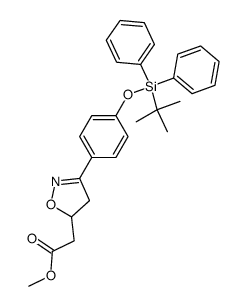 methyl 3-(p-t-butyldiphenylsilyloxyphenyl)-5-isoxazolinylacetate结构式