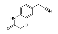 2-氯-N-[4-(氰基甲基)苯基]乙酰胺结构式