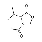 5-Oxazolidinone, 3-acetyl-4-(1-methylethyl)- (9CI) Structure