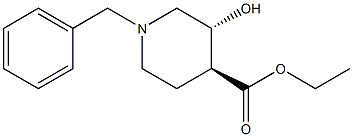 ethyl (3R,4S)-1-benzyl-3-hydroxypiperidine-4-carboxylate Structure
