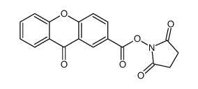 (2,5-dioxopyrrolidin-1-yl) 9-oxoxanthene-2-carboxylate结构式