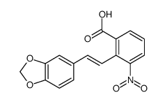 2-[2-(1,3-benzodioxol-5-yl)ethenyl]-3-nitrobenzoic acid结构式