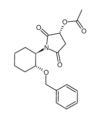 (3R)-1-((1R,2R)-2-benzyloxycyclohex-1-yl)-2,5-dioxopyrrolidin-3-yl acetate Structure