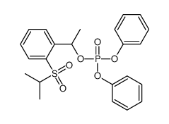 diphenyl 1-(2-propan-2-ylsulfonylphenyl)ethyl phosphate结构式
