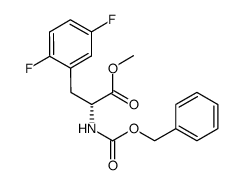 (R)-2-benzyloxycarbonylamino-3-(2,5-trifluoro-phenyl)-propionic acid methyl ester结构式