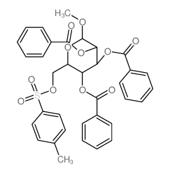[4,5-dibenzoyloxy-2-methoxy-6-[(4-methylphenyl)sulfonyloxymethyl]oxan-3-yl] benzoate结构式