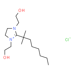 2-(dimethylheptyl)-4,5-dihydro-1,3-bis(2-hydroxyethyl)-1H-imidazolium chloride structure