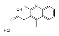 2-(2,4-DIMETHYLQUINOLIN-3-YL)ACETIC ACID HYDROCHLORIDE结构式