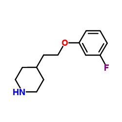 4-[2-(3-Fluorophenoxy)ethyl]piperidine结构式