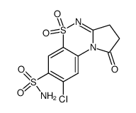 8-chloro-1,5,5-trioxo-1,2,3,5-tetrahydro-5λ6-benzo[e]pyrrolo[2,1-c][1,2,4]thiadiazine-7-sulfonic acid amide结构式