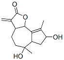 3a,4,5,6,6a,7,8,9b-Octahydro-6,8-dihydroxy-6,9-dimethyl-3-methyleneazuleno[4,5-b]furan-2(3H)-one Structure