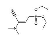 4-diethoxyphosphoryl-2-(dimethylamino)but-2-enenitrile Structure