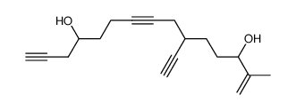 6-Ethynyl-2-methyl-pentadec-1-ene-8,14-diyne-3,12-diol结构式
