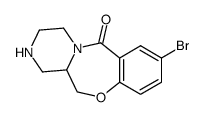 8-bromo-1,2,3,4,12,12a-hexahydro-6H-pyrazino[2,1-c][1,4]benzoxazepin-6-one结构式